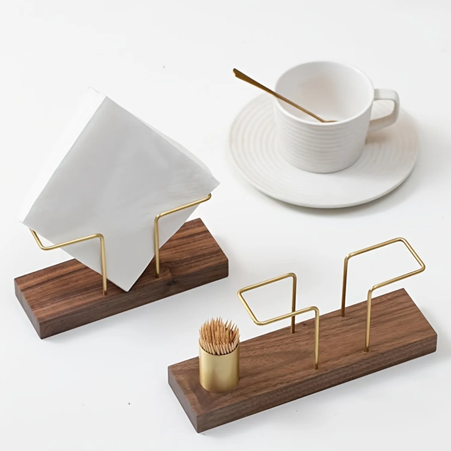 

Solid Wood Creative Vertical Tissue Holder, Napkin Holder For Dining Table, Cafe Hotel Restaurant Desktop Napkin Holder, Simple