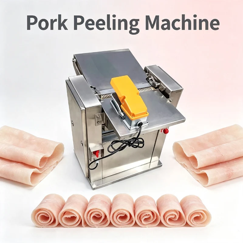 Pork Skinning Machine Fresh Pork Neck Skin Removing Stainless Steel Electric Peeler Pork Skinning Machine