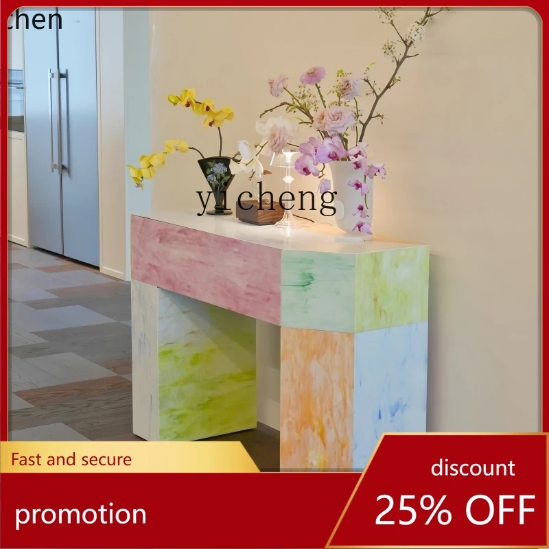 

HXL minimalist entrance cabinet storage entry foyer cabinet modern minimalist living room glass medieval partition decoration