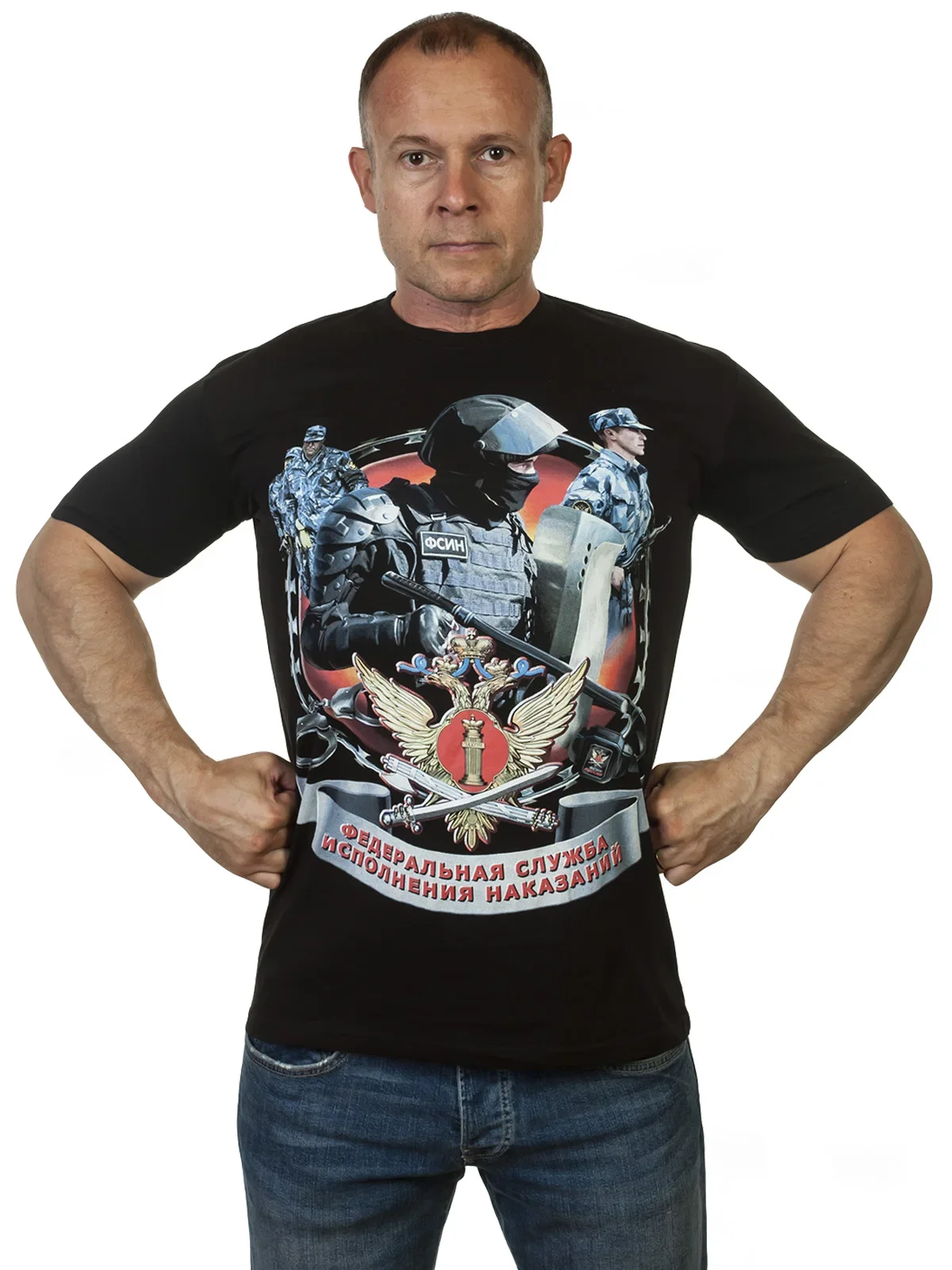 نادر الروسية إدارة السجن الاتحادي تي شيرت جديد 100% القطن س الرقبة الصيف قصيرة الأكمام عادية قميص رجالي حجم S-3XL