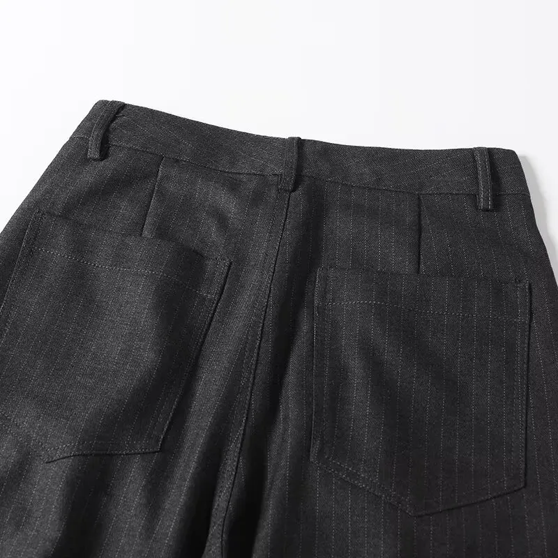 YENKYE Damen Neue Mode Bürokleidung Gestreifte Weite Hosen Lässige Herbst Damenhosen Pantalones De Mujer – Detail 12