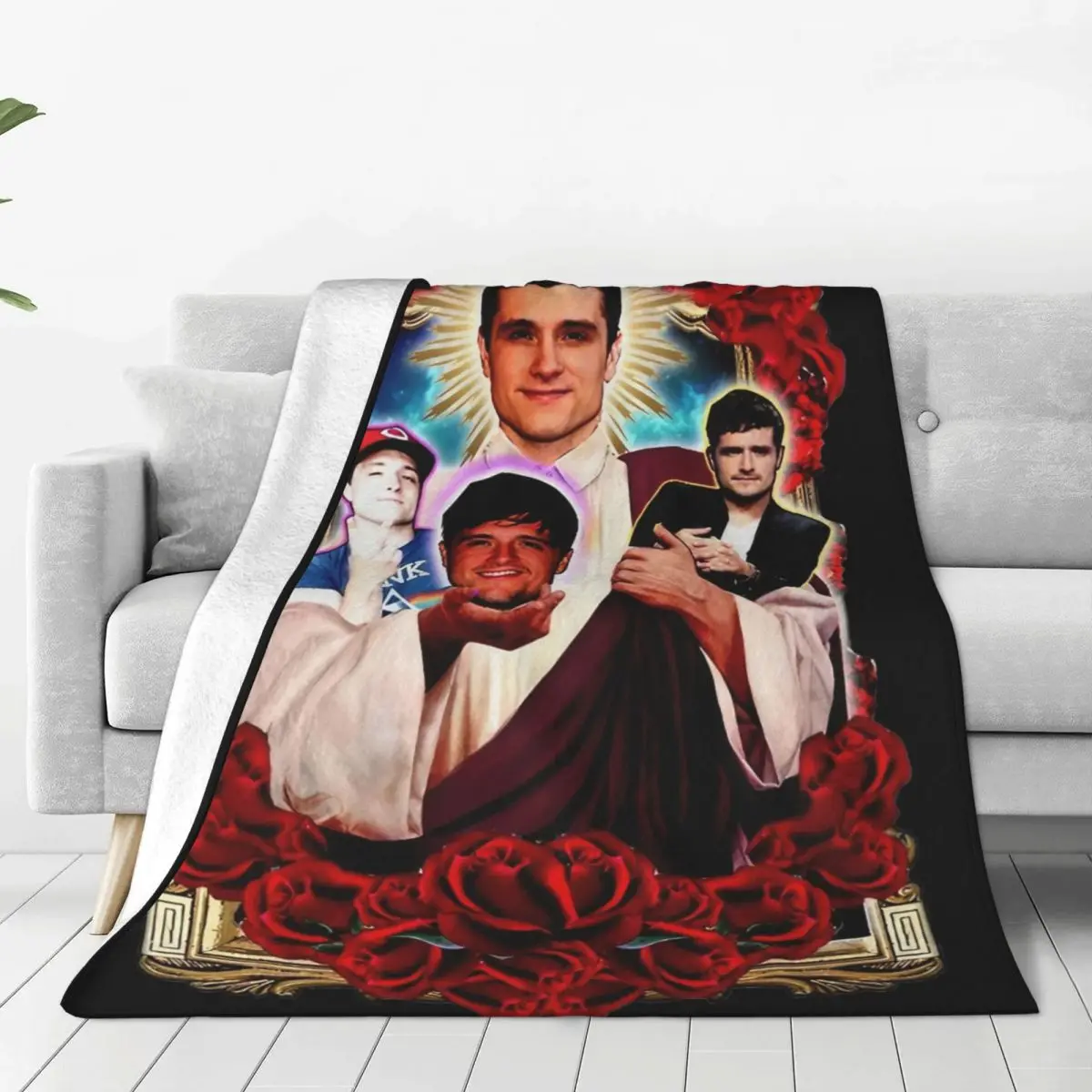 Retro Josh Hutcherson Blankets Fleece Summer Air Conditioning Breathable Lightweight Throw Blankets for Bedding Couch Bedspread