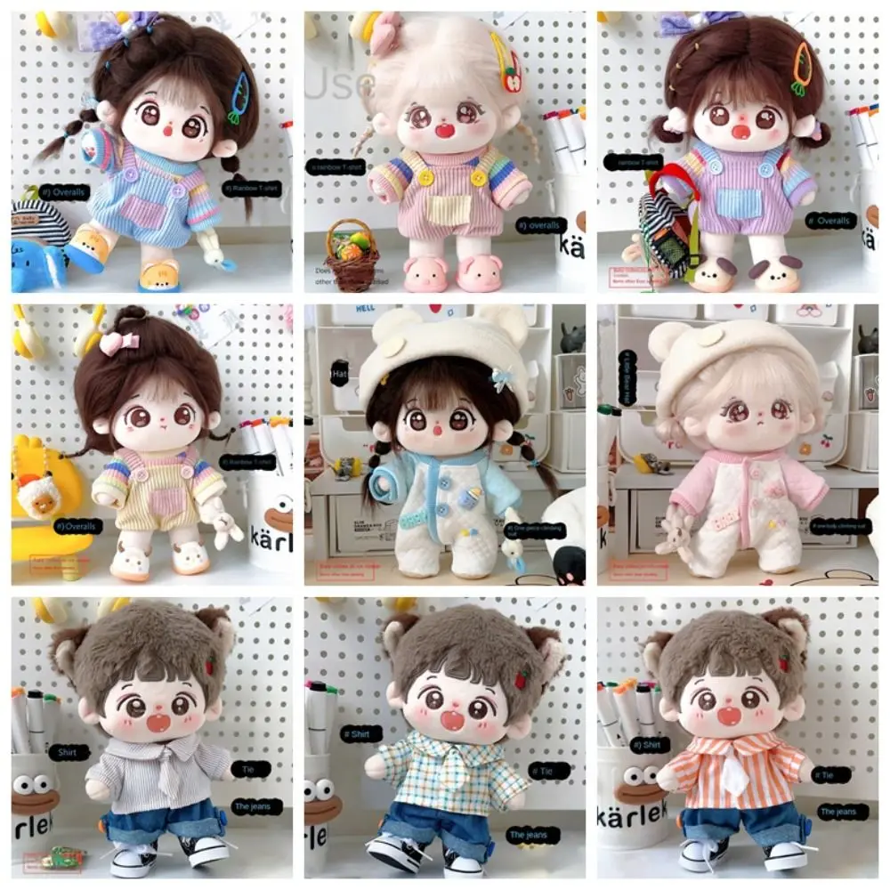 

2024 Dressing Game DIY 20cm Cotton Doll Clothes Fashion Casual Shirt Jeans Tie Suit Cute Doll's Accessories