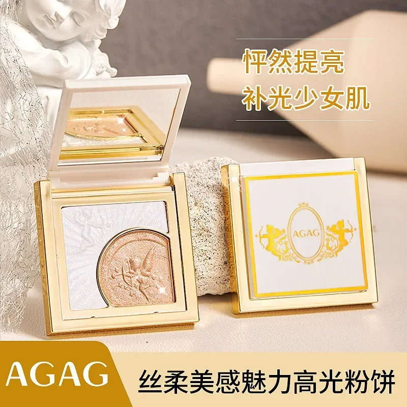 AGAG-paleta de resaltadores faciales, maquillaje de alto brillo, brillo corporal, iluminador facial, contorno de larga duración, belleza rara