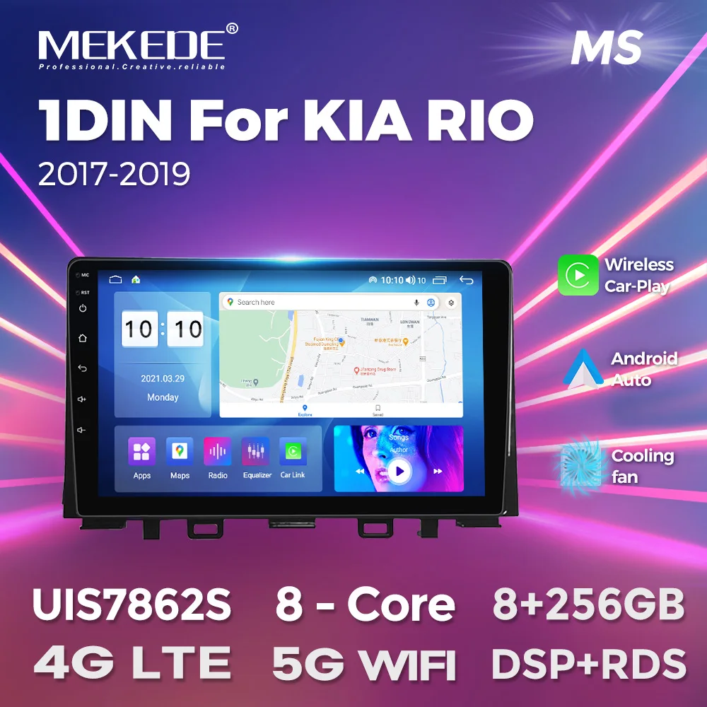 

MEKEDE 1 Din Stereo For Kia RIO YB 2016 2017 2018 2019 2020 Car Audio Multimedia Android Auto Carplay GPS Navigation 9" HeadUnit