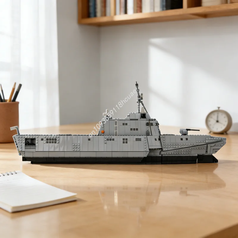 2413 Teile MOC Icons USS Independence LCS 2 Modellbausatz Konstruktions-DIY-Spielzeug Weihnachtsgeschenke Bildungsidee Kreativ