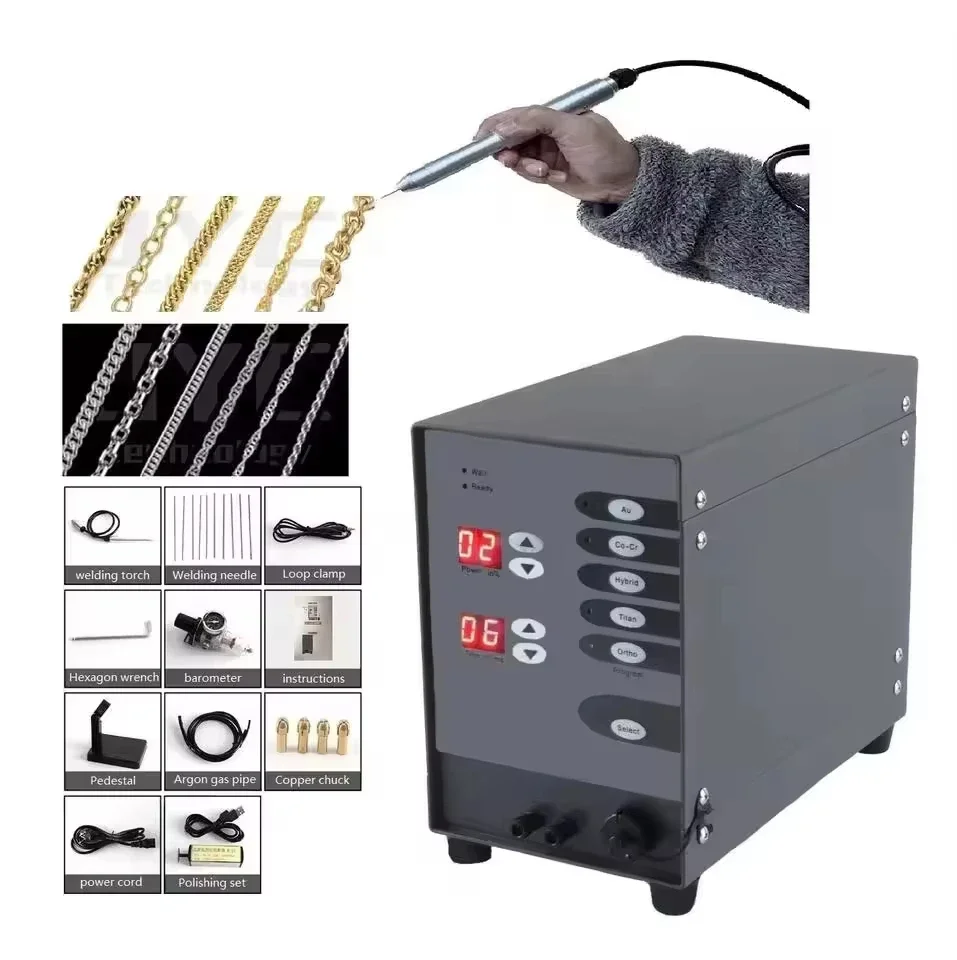 Mini Portable Automatic Spot Welder Machine Jewelry Chain Making Handheld Pen Gold Aluminium Nut Resistance Welding New