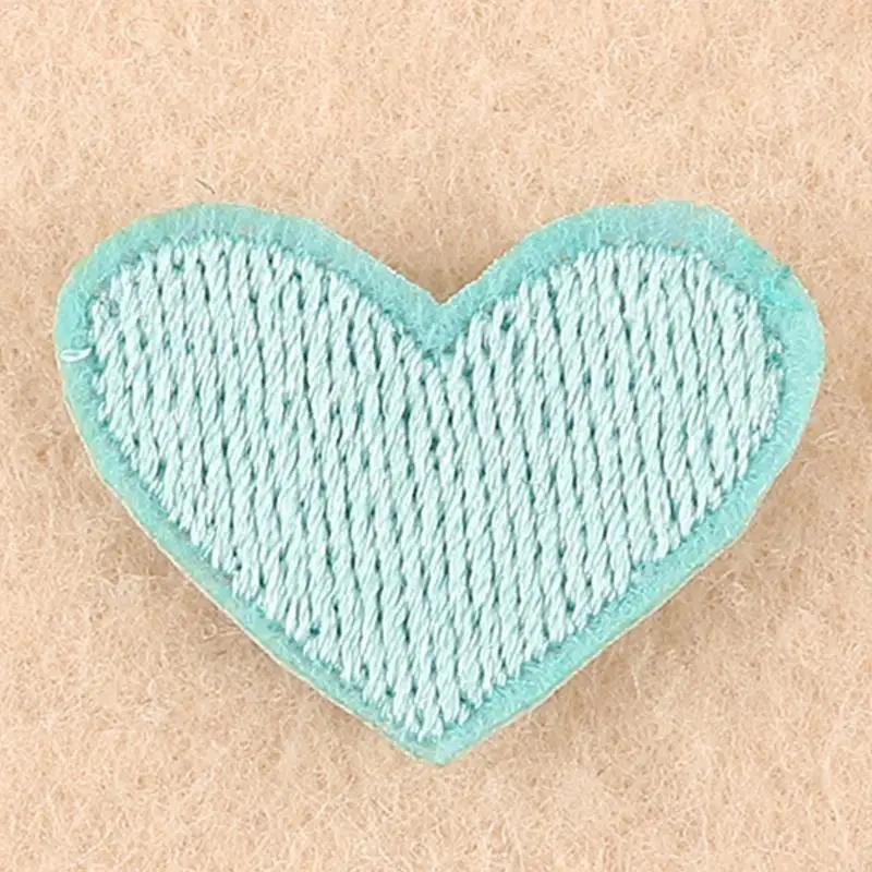 20Pcs Mini Heart Sew/Iron On Appliques Embroidery Patches DIY Clothing Arts 49MB
