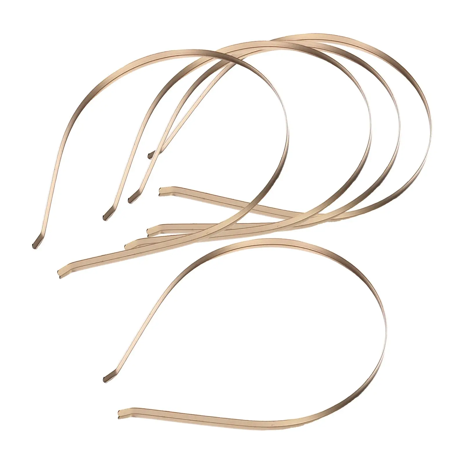 シンプルなステンレス鋼ヘッドバンドセット-5mm-プレーンヘアバンド-クラフト用-女性-女の子-ヘッドアクセサリー-diy