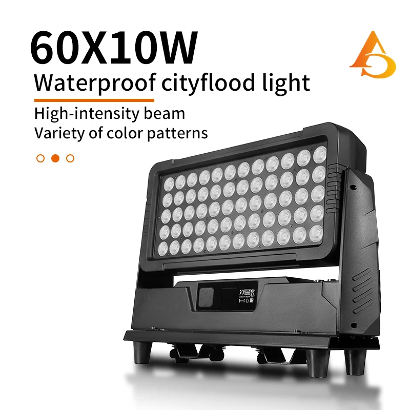 aicpose 60x10W 4in1 RGBW LED DMX Wall Wash lights IP65 outdoor LED city color light Stage Performance DJ Party Light