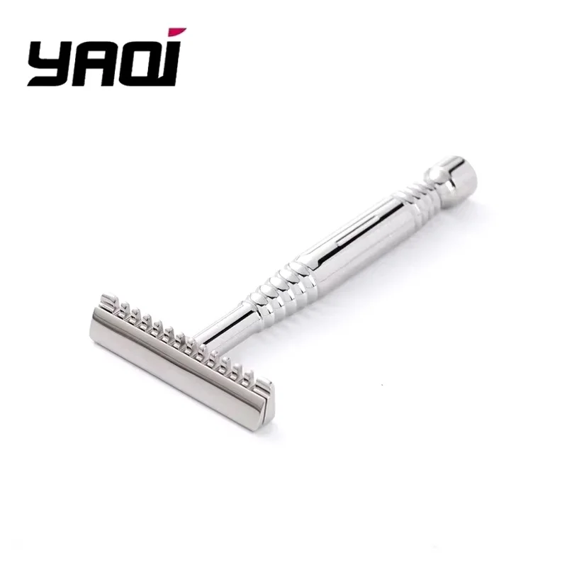 YAQI Mens Gift 316 Stainless Steel Polished AC Blade Single-edged Romulus Open Comb Beard Shaver Safety Razor Mens Shaving Men