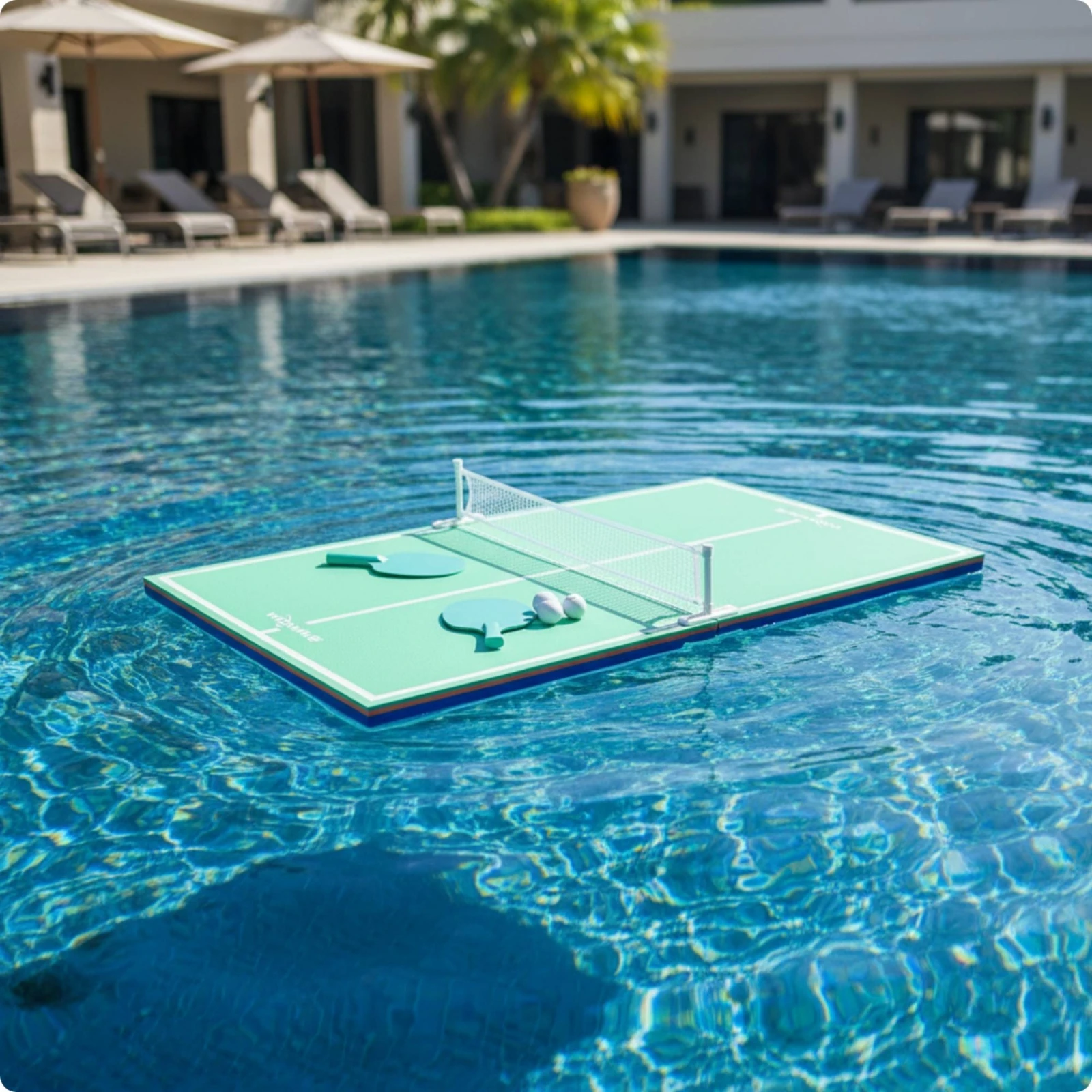 Water Table Tennis Table High-Density EVA Foam Floating Table Tennis Table Foldable Portable for Families, Backyard