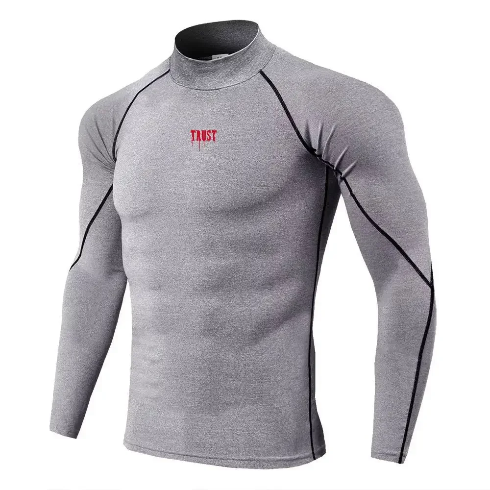 Men Sport T-shirt Quick Dry Bodybuilding Running Shirt Long Sleeve Compression Top Gym T Shirt Men Fitness Tight Men Underwear view 5
