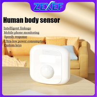 ZEXEF WiFi Zigbee Human Motion Sensor Smart Home PIR Motion Sensor Detector With Light Sensor Scene Switch Function Smart LIfe