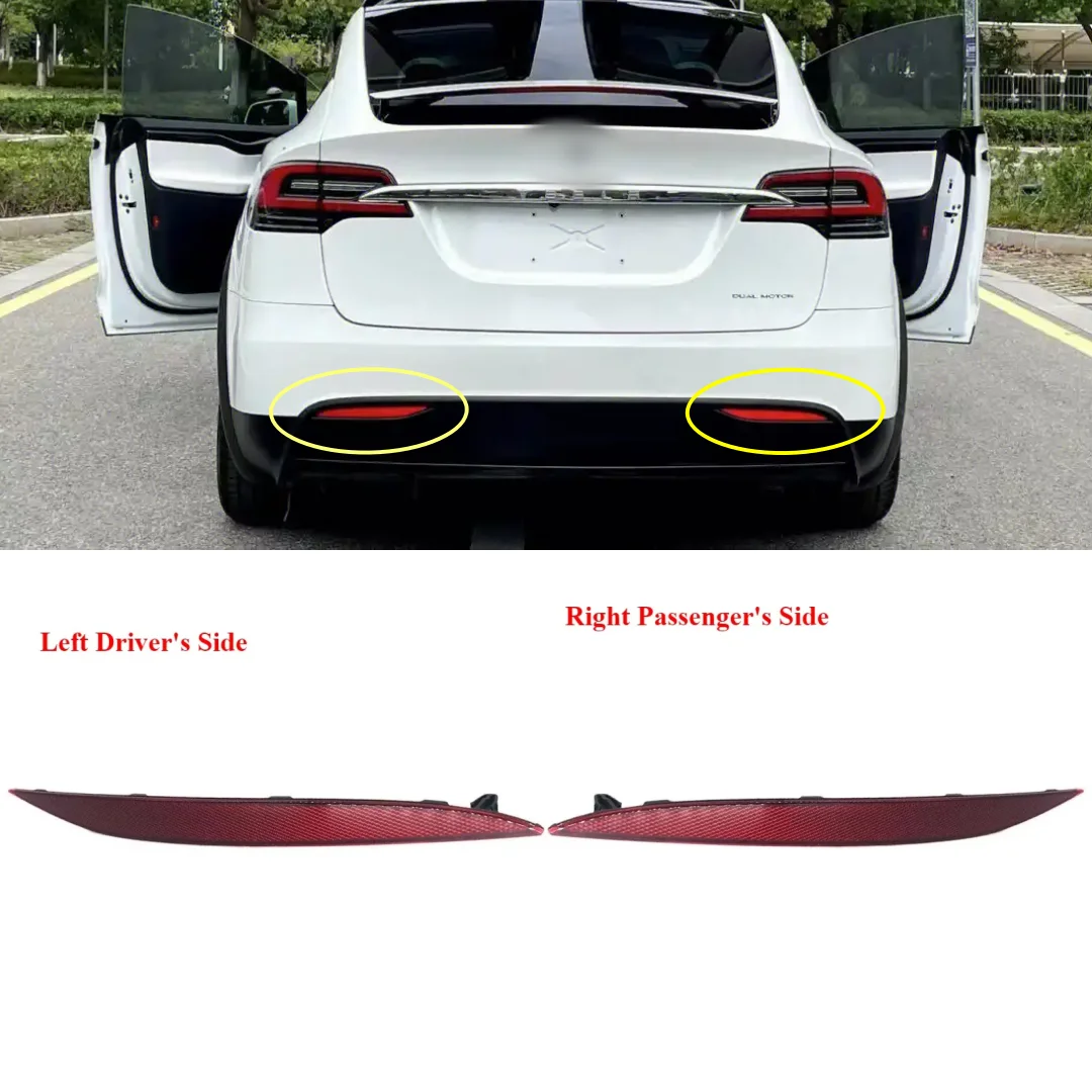 Car Rear Bumper Brake Light SHell For Tesla Model X 2015 2016 2017 2018 2019 2020 2021 Tail Turn Signal Reflector Fog Lamp Cover