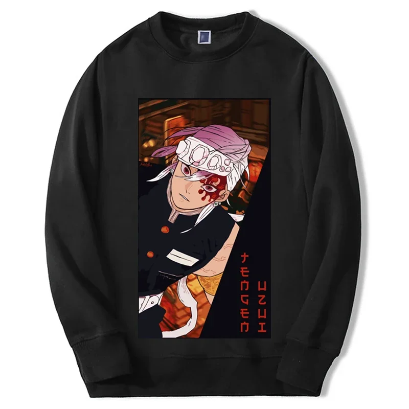 

sweatshirts hoodies mens tanjirou Japan Mangas anime graphic 2024 sudaderas casual oversize crewneck streetwear