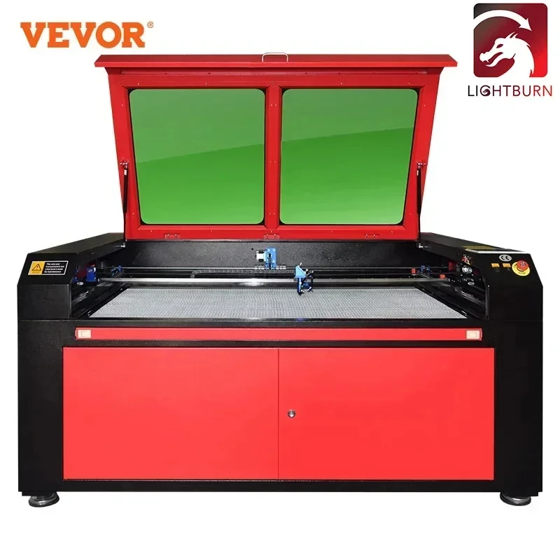 VEVOR-grabador láser de 130W, máquina de grabado láser Lightburn CO2, tubo láser, herramientas de carpintería, disco en U, RUIDA, RDworks, impresora CNC