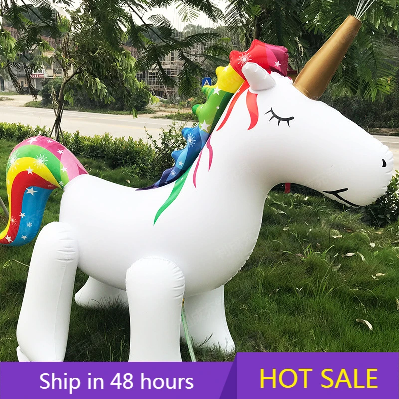 

YTYIN PVC Inflatable Water Spray Unicorn & Horse Ride | Summer Outdoor Water Play Equipment for Kids Garden Party
