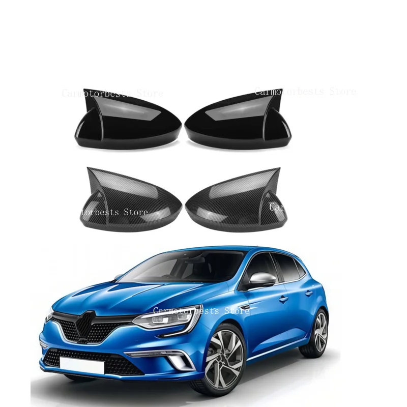 Car  Rearview  Mirror Cover Fit For Renault Megane 2016 2017 2018 2019 2020 2021 2022 2023 2024 Wing Cap Rear View Case Trim