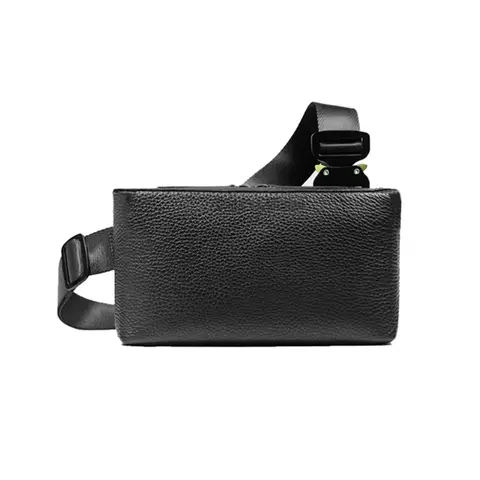 Granular Texture PU GRAMS 28 157 Essential Sling Black Granular Texture PU Men Crossbody Bag