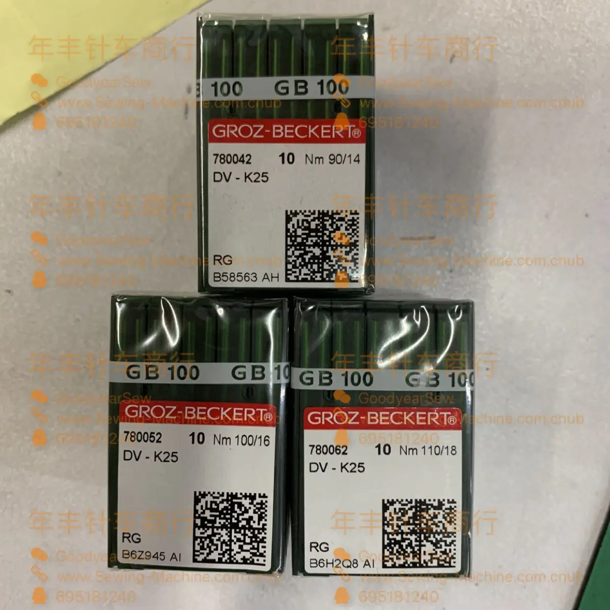 

10 шт., 1 пакетик, немецкая GB D-vk25 Dvx57le, многоигольная машина для оливок, антиотсоединяемая швейная машина, игла без нижней линии, зеленый Wil