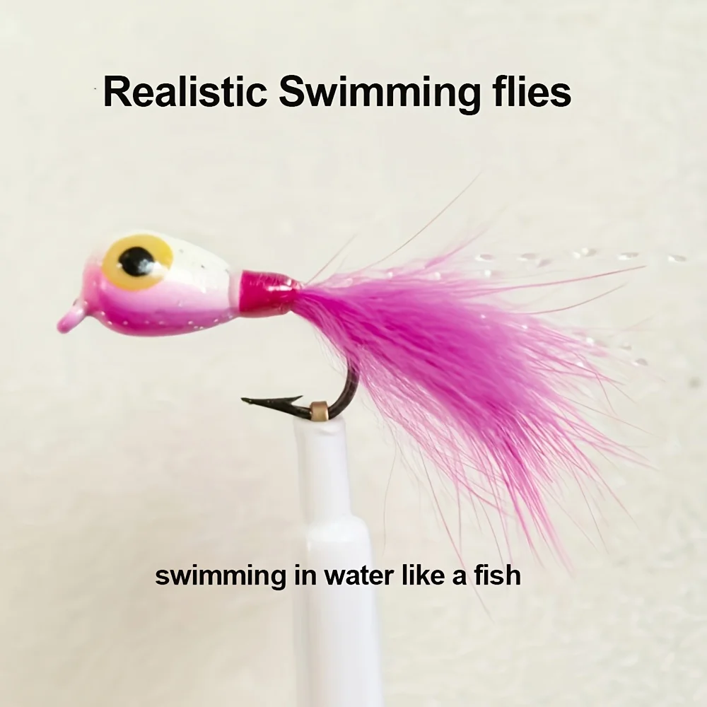 5 Stück Leuchtende Eisfischerköder für Zander und Barsch, UV-beständige Jigköpfe, Eisfischerzubehör für Crappie, Barsch, Panfisch und Hecht – Detail 4