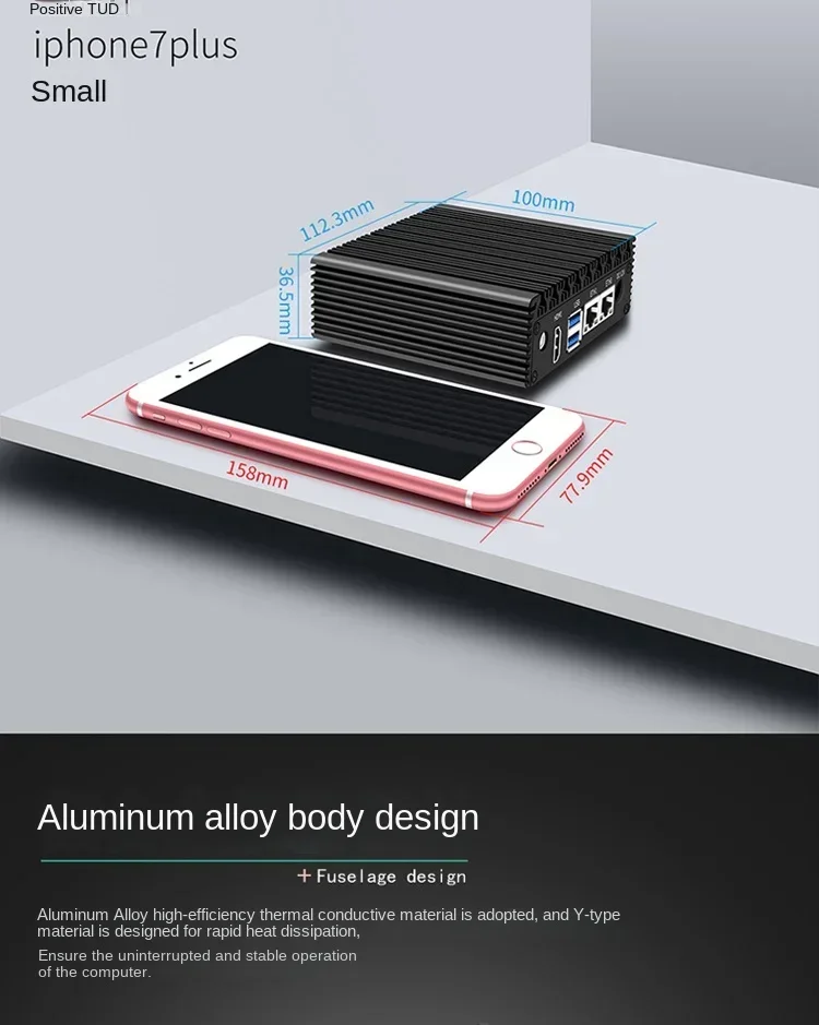 6W Low Power Intel N3050/N3160 Quad Core Quad Draad X86 Zachte Router 2*1000M Lan poort HD-MI Uitgang Metalen Case Mini Pc