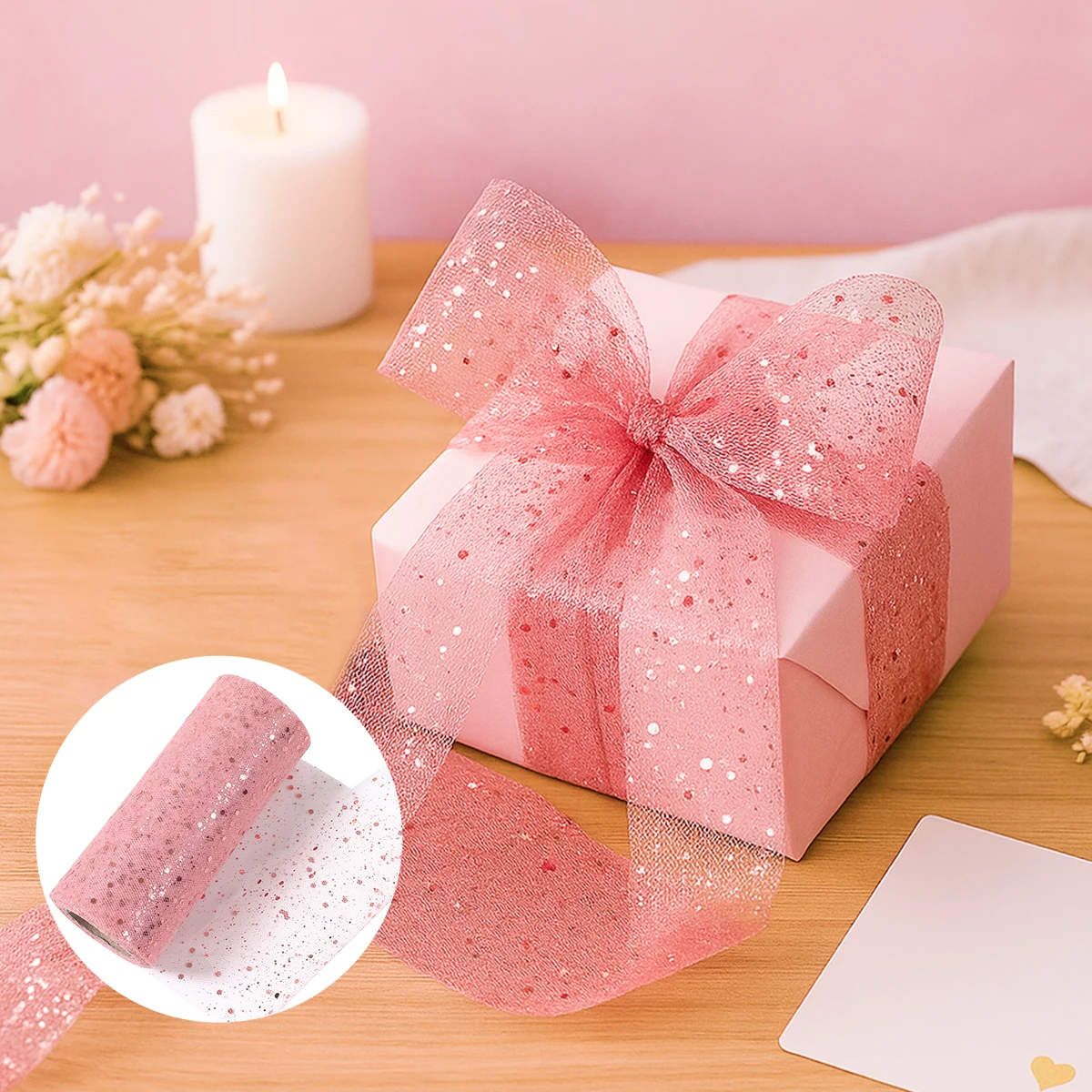 Glitter Tül Rulo Doğum Günü Pa - Organza Ribbon Spool incelemesi ve fiyatı