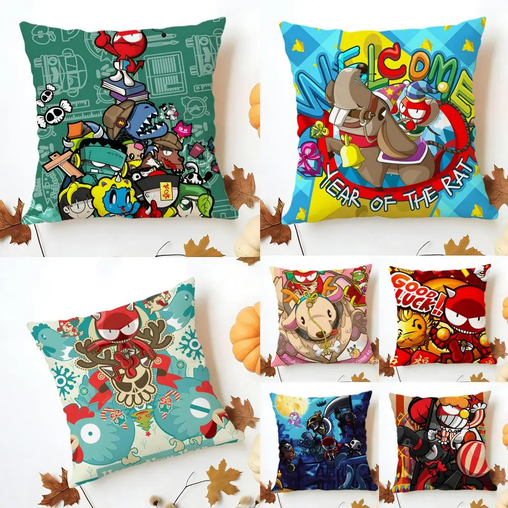 Dark Gothic Edgy DADA DEVIL DEVIL Cushion Cover Sofa Home Decor Living Room Accessory Holiday House Cushion Shell