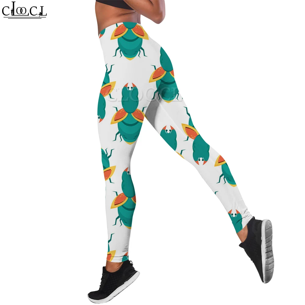 CLOOCL Fashion Women Legging Green Beetle Pattern 3D Printed Casual Trousers Gym Training Yoga Pants High Waist Sports Leggings