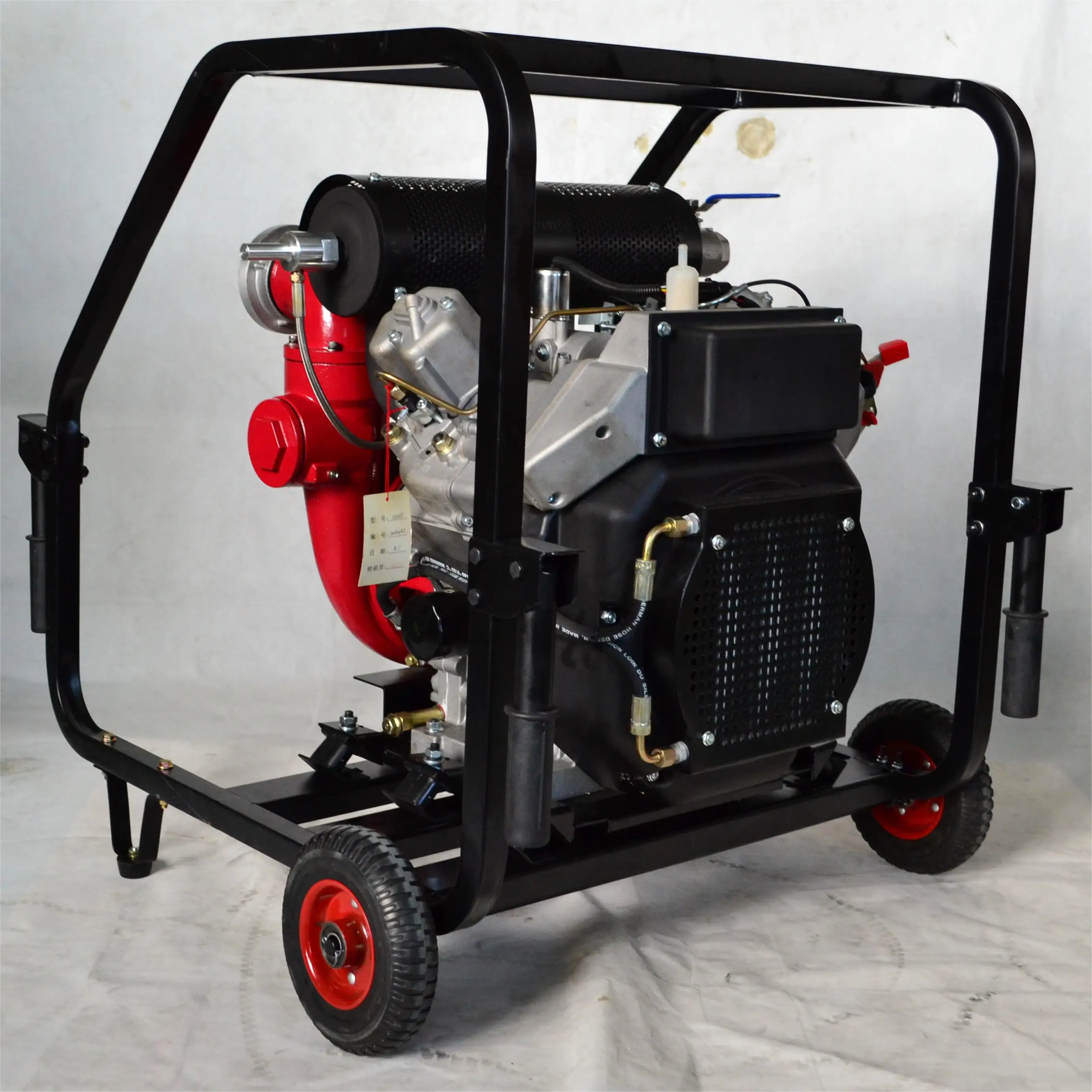 العادم الذاتي شفط المياه مضخات فتيلة الذاتي 80mm 3 بوصة 22hp 16kw اثنين اسطوانة محرك مضخة مجموعة