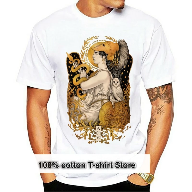 

PALLAS ATHENA T Shirt pallas athena atenea greek goddess art nouveau t shirt golden black owl mythology mitologico halloween