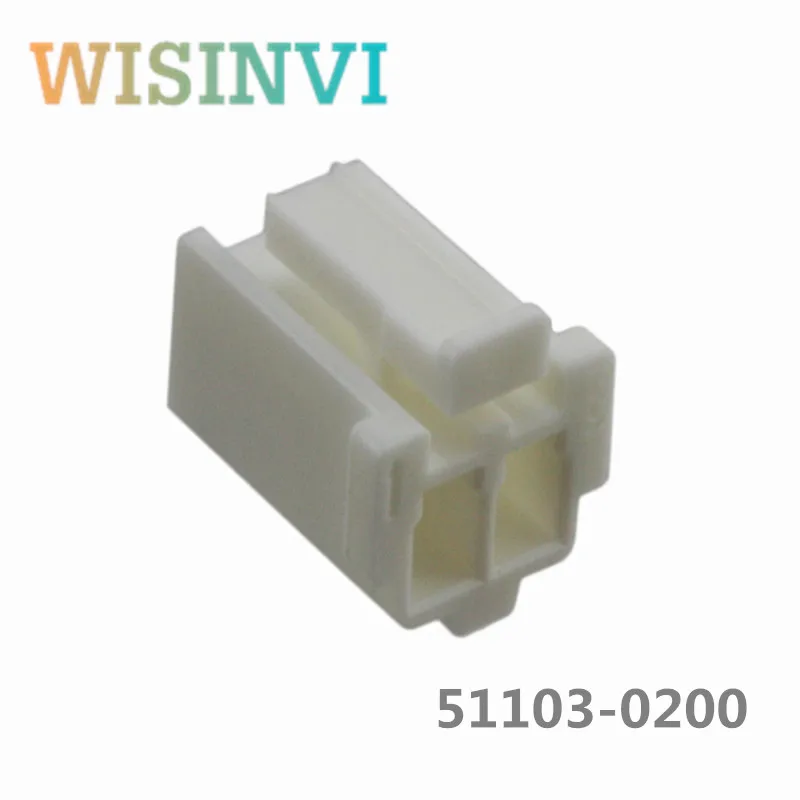 100pcs/lot  51103-0200  511030200  Rubber shell 2P  Plastic shell connector
