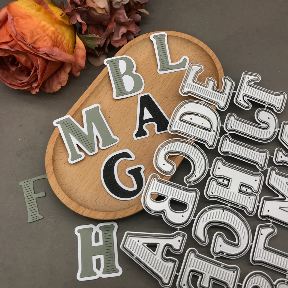 1pcs metal cutting dies cut die mold 26 Capital Letters Scrapbook paper craft blade punch stencils dies