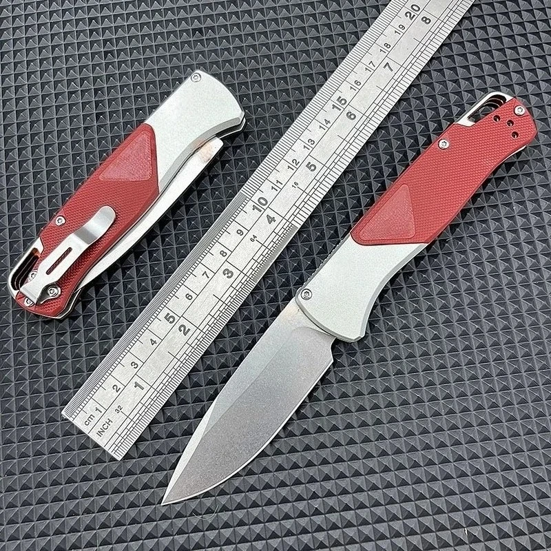 

BM535-9 new D2 steel butterfly folding knife camping adventure barbecue practical cutting knife hunting defense rescue EDC knife