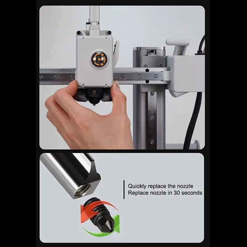For Bambu Lab A1/A1 Mini Hotend Kit Fast Speed Printing Head Assembly Thermistor Heater 0.2/0.4/0.6/0.8mm Hardened Steel Nozzle