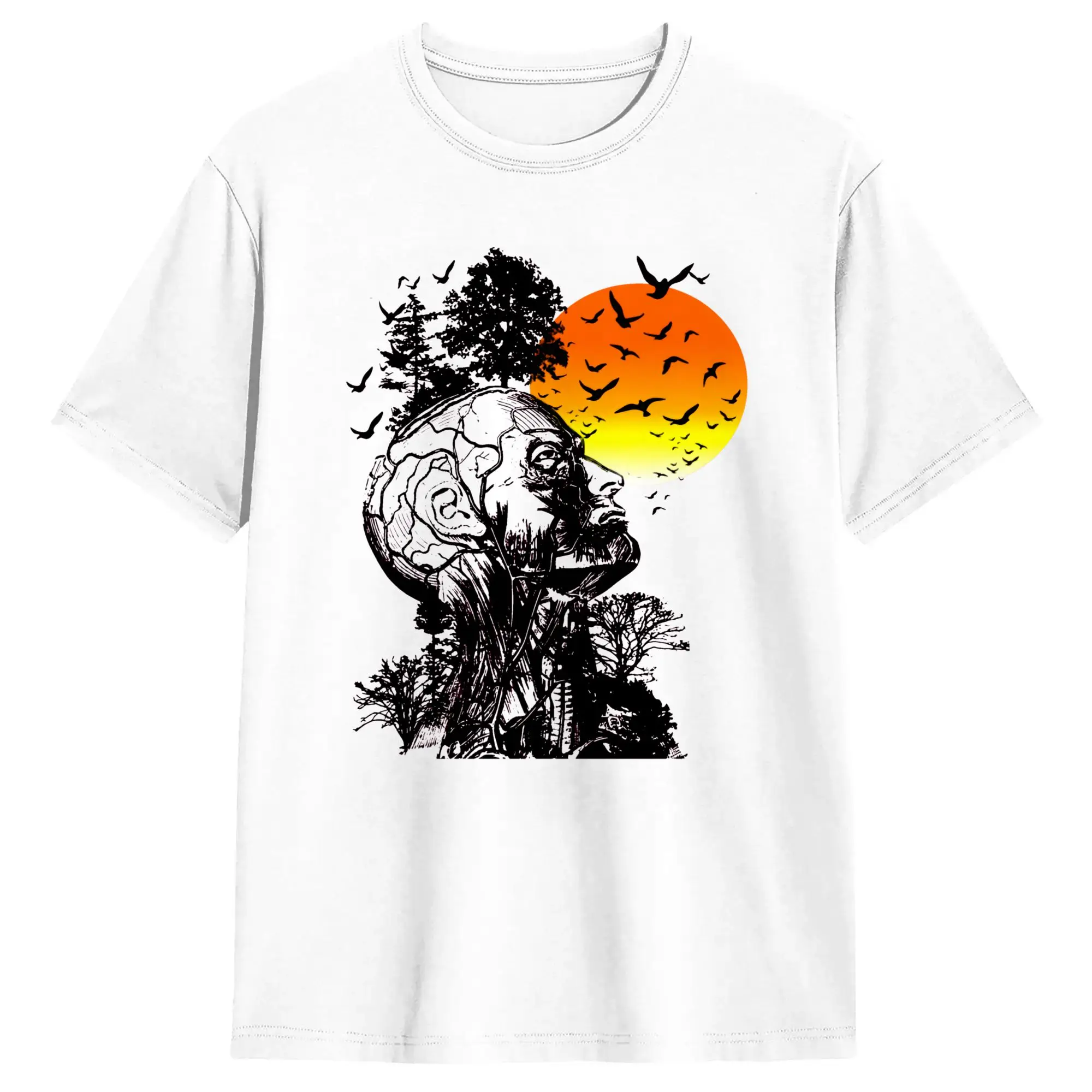 Vintage T Shirt Beach Hangover Alan Human Tree Vintage Design  Hip Hop T Shirts Hangover  Pure Cotton Tee Shirt for Men's  Tees