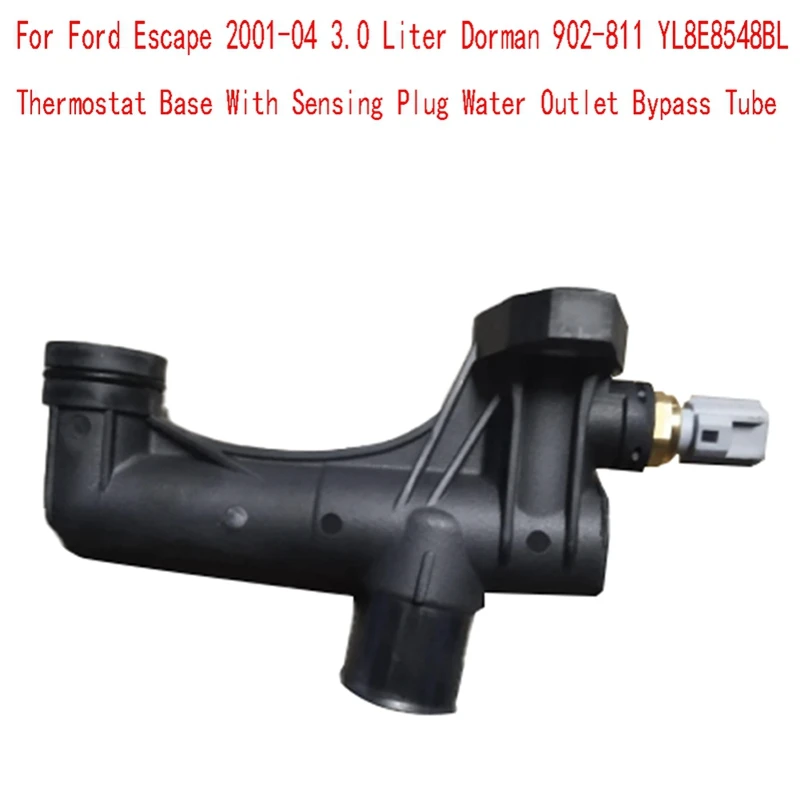 Thermostat Base With Sensing Plug Water Outlet Bypass Tube For Ford Escape 2001-04 3.0 Liter Dorman 902-811 YL8E8548BL