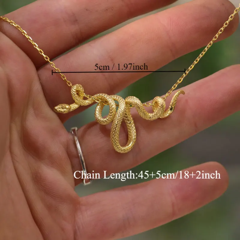 Nouveau Punk originalité serpent pendentif collier enroulement couleur argent Unique Hiphop cou bijoux déclaration serpent tour de cou cadeaux