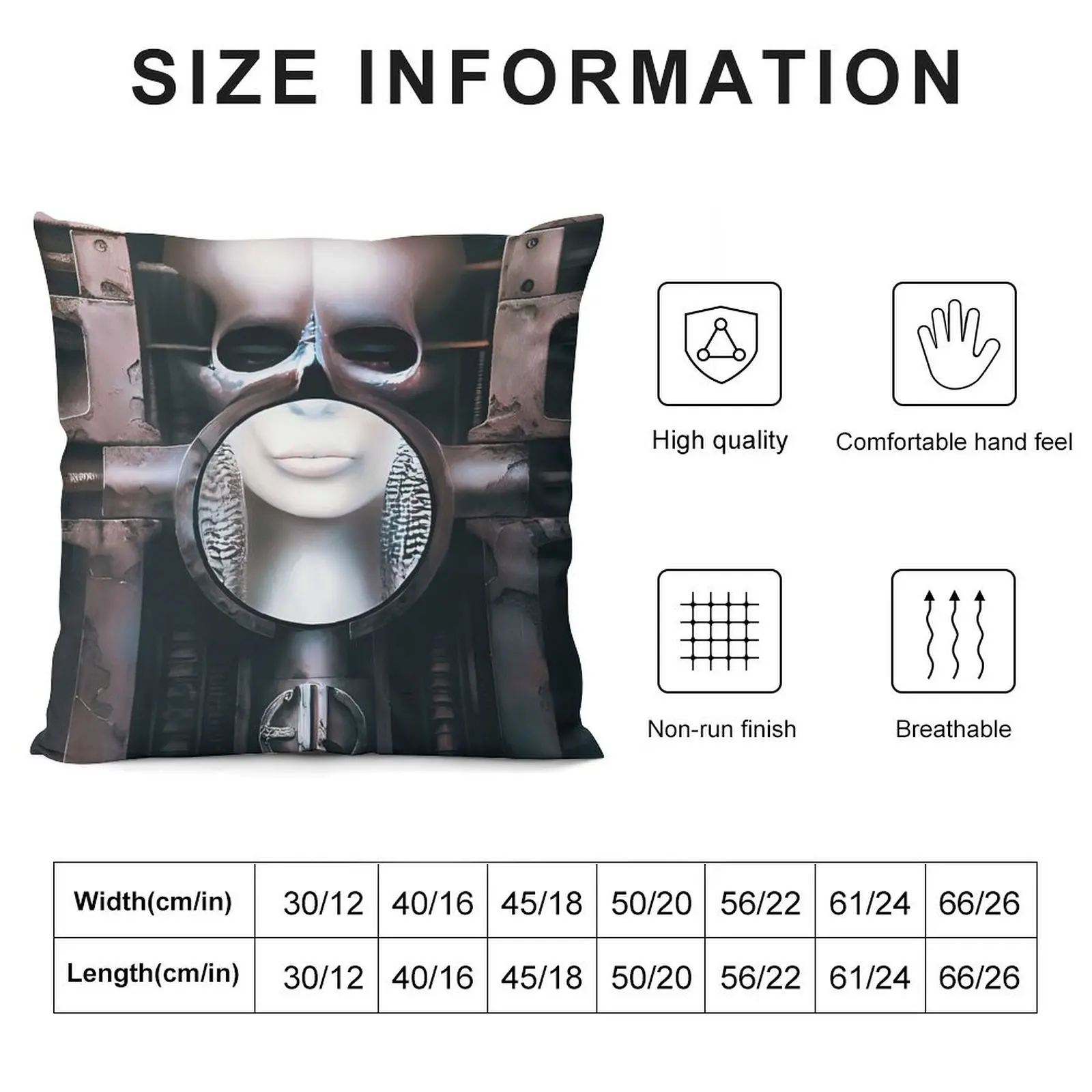 Skull and Woman HR Giger Throw Pillow Rectangular Cushion Cover ornamental pillows Sofa Covers Pillowcase Cushion pillow