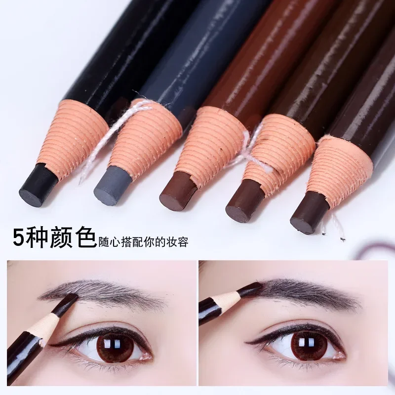 HENGSI 5pcs Eyebrow Pen Tear Makeup Pen Easy Color Thrush Eyebrow Pencil Nature Matte Long-Lasting Rare Beauty Makeup Cosmetics