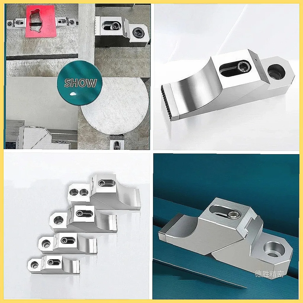 

M12 Flat End Bench Vice Frog Clamps, CNC Precision Workholding Fixture, Side Fixed Vise for Milling, 2 Pcs Set, Steel