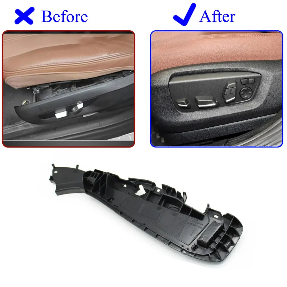 Interior Front Seat Bracket Track Rail Cover Support Trim For BMW 5 7 6GT X5 X6 F10 F11 F15 F16 F02 G12 G30 G32 G11 F85 F90