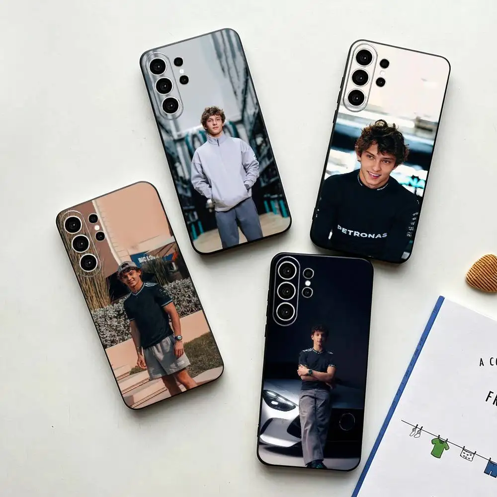 Driver Kimi Antonelli  Phone Case For Samsung S26,S25,S24,S23,S22,S21,S30,Ultra,Plus,Fe,Soft Silicone Black Cover
