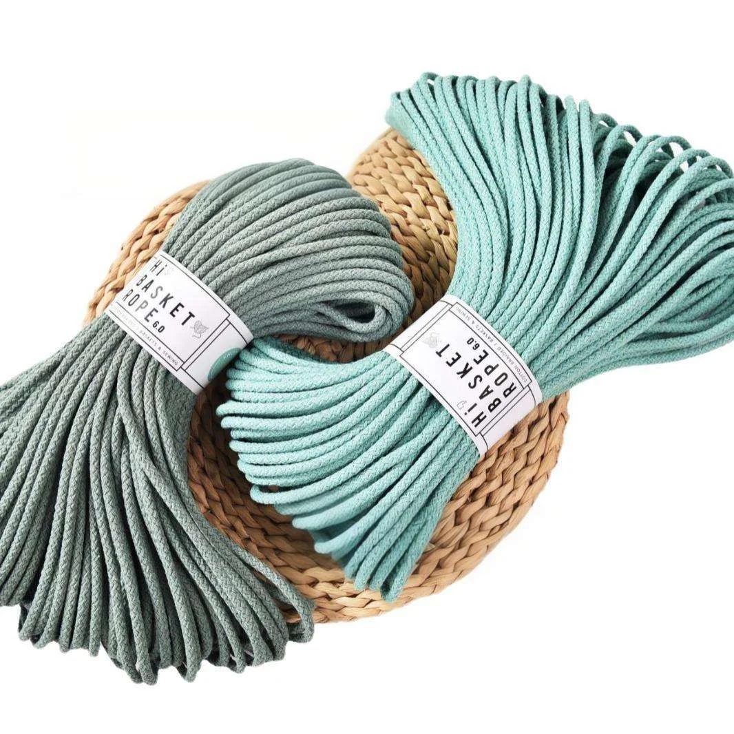 Braided Cotton Zig Zag Macrame Cord Basket Cords for Home Decorative Sewing Sewing Rope for Basket Decorative