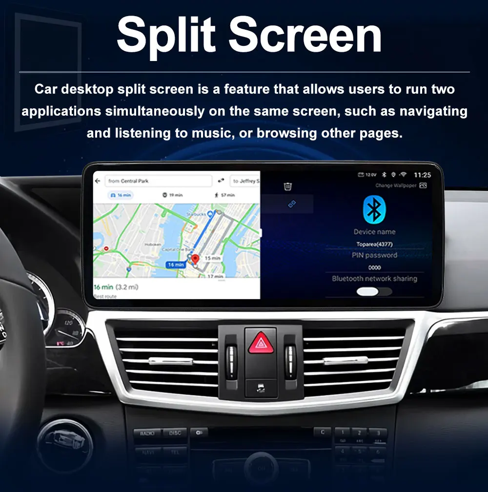 Android 16 System Stereo Auto-Multimedia-Videoplayer für Mercedes Benz E-Klasse W212 2009 - 2016 Carplay GPS QLED-Bildschirm 4G – Detail 16