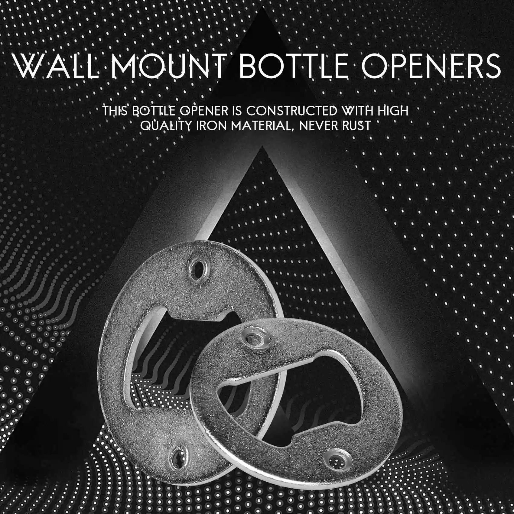 

50 Set Bottle Opener Insert,Stainless Steel Round DIY Bottle Opener Hardware Kit Hardware Parts Supply with Screws