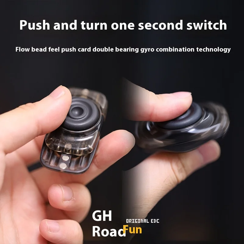 Nampoo Fingerspitze Gyro Two-In-One EDC Magnetische mechanische Karte Push Toy Fidget Spinner zwischen den Fingern Rotation Stressabbau