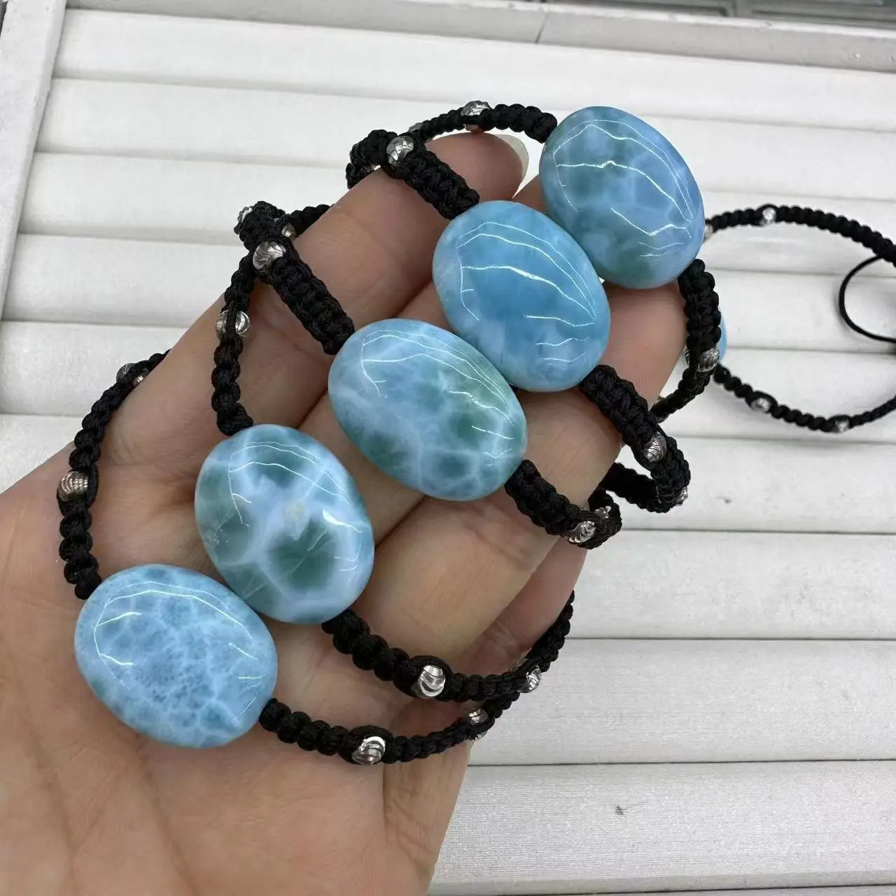 larimar stone bead pingente para homens e mulheres 16x21 mm natural senior energia moda feminina joias presente atacado qualidade aaaaa 01