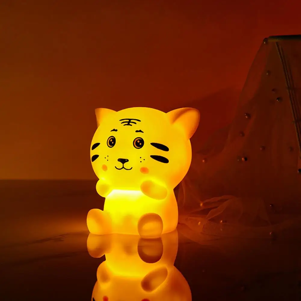 Atacado e Dropshipping! Tiger Night Light para crianças, lâmpada decorativa, brilhante, resistência, criança, berçário, presente